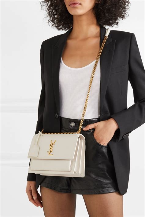 white silver ysl bag|ysl over the shoulder bag.